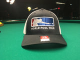 BLACK/WHITE WORLD POOL TOUR FITTED HAT